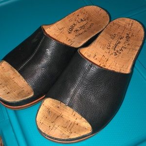 Black leather sandals 6